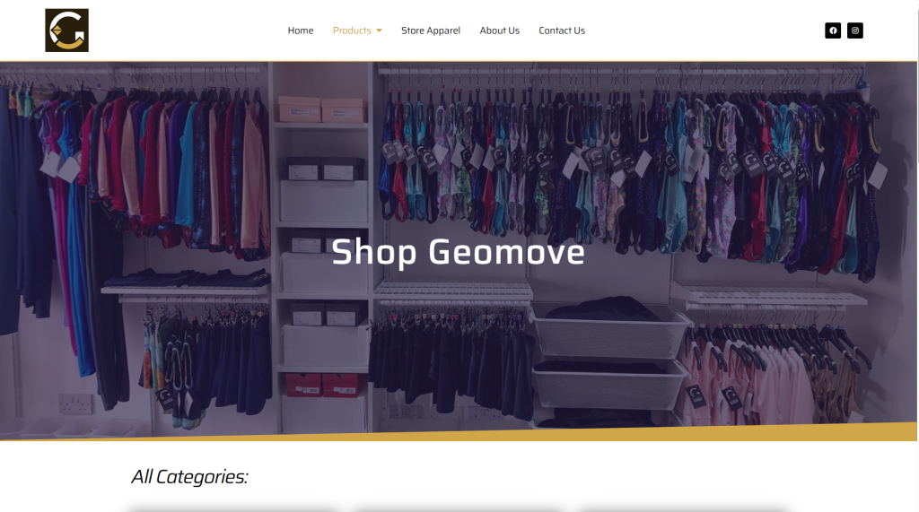 geomove activewear - portfolio example